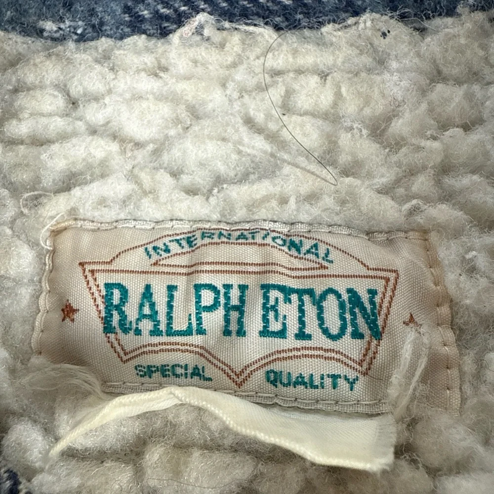 Ralph Eton Sherpa Lined Flannel Jacket Mens XL VNTG Quilt lined sleeve RARE FIND - Picture 2 of 11